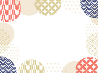 和柄水玉模様のフレーム