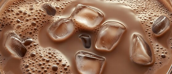 Fototapeta premium Creamy iced beverage