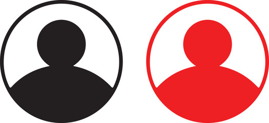 user, profile, icon, person, silhouette, avatar, symbol, graphic, design, black, red, contrast, simple, clean, communication, account, login, people, graphic design, graphic element, graphic symbol, g