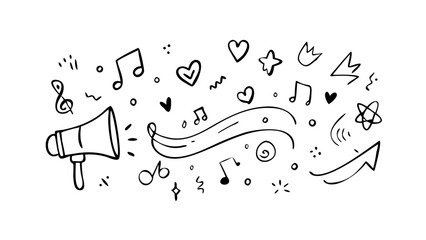 Expressive Hand Drawn Doodle of a Smiling Sun with Rays happy