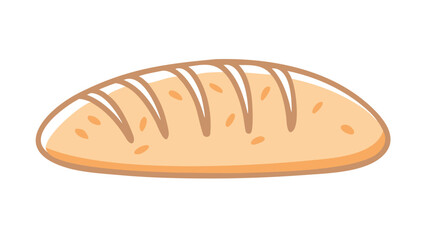 Freshly baked artisan bread loaf with scoring vector