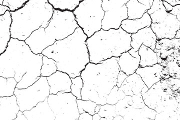 Abstract Black White Cracked Ground Grunge Texture Overlay
