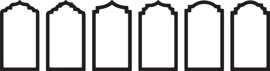 arch, islamic, frame, border, design, architectural, decorative, ornamental, template, graphic, element, shape, pattern, traditional, vintage, classic, ornate, silhouette, vector, cutout, empty, blank