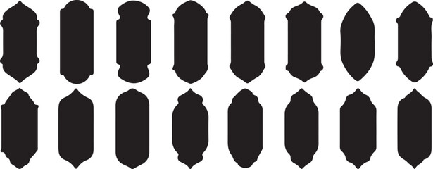 frame silhouette, decorative frame, ornamental shape, silhouette, graphic design, design element, pattern, vector, black and white, collection, symbol, icon, art, creative, unique, elongated shape, ar