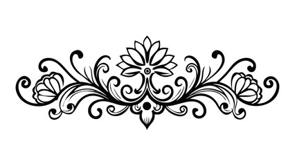 Intricate Floral Scrollwork Border Design decorative vintage