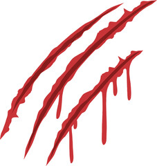 Bloody Scratch Marks Horror & Halloween Graphic