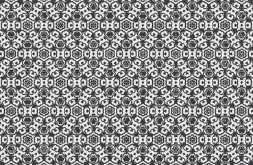 Elegant Geometric Seamless Pattern Abstract Black and White Hexagonal Design for Textile, Wallpaper, and Fabric