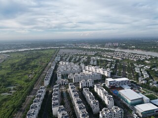 The countryside of southern Vietnam early in the morning