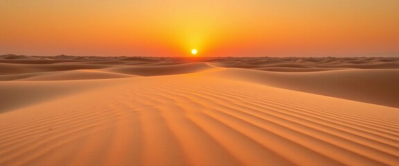 Golden sand ripples bathed in sunset's glow, Matruh Great Sand Sea, wildlife, vacation
