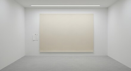 Obraz premium Empty square room with Large textured paper for projects, a scrap of paper on the wall