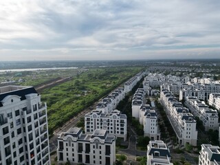 The countryside of southern Vietnam early in the morning