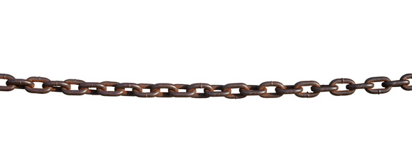 old rusty chain corrosion isolated