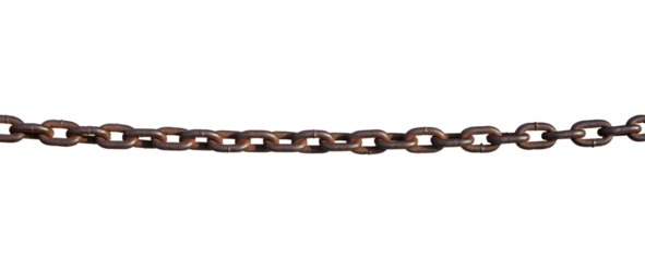 old rusty chain corrosion isolated
