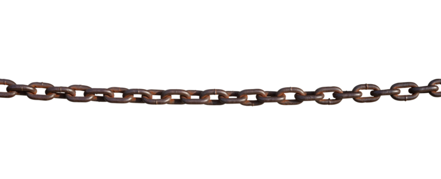 old rusty chain corrosion isolated - Powered by Adobe