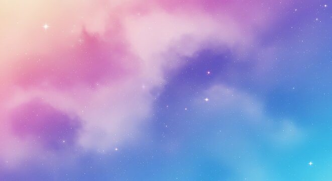 Pastel Dreamy Ethereal Landscape Background.