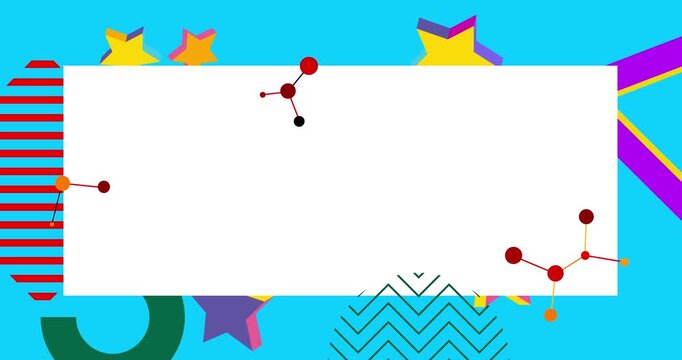 Geometrical graphic retro theme background with place for text. Minimal geometric elements frame. Vintage abstract shapes vector illustration for advertising.