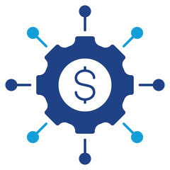 Finance Automation Dual Tone Icon Element For Design