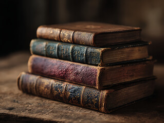 Rustic Vintage Book Collection