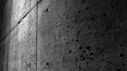 Obraz premium Concrete wall texture close-up with raw architectural detail, minimalist surface composition and natural side lighting for modern design backgrounds