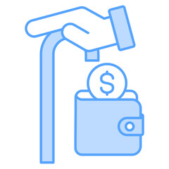 Finance Future Blue Icon Element For Design