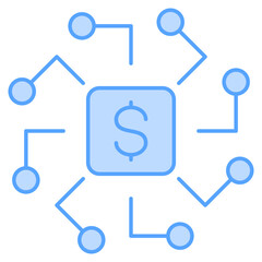 Ai Finance Blue Icon Element For Design