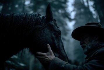 Person standing outdoors near a waterfall in a lush forest during daytime