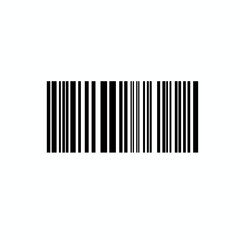 Barcode Icon Isolated on White Background, Minimal Barcode Symbol for Product Labeling