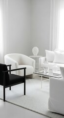 Modern Minimalist Living Room Interior Design.