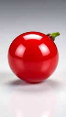 Shiny red ball, studio shot