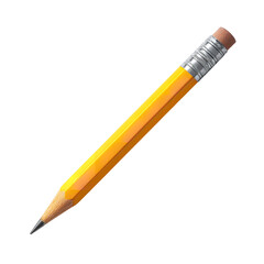 Yellow Pencil, Office Supply, Stationery, Writing Tool, School Supplies, PNG Transparent Background