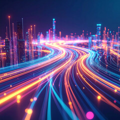 Abstract city network illustration