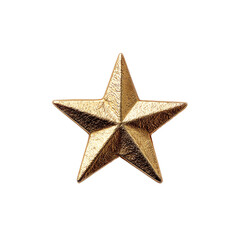 Fototapeta premium Golden Star Award Badge, Military Rank Insignia, PNG Transparent Background stock asset
