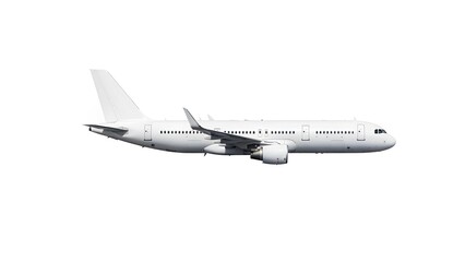 Obraz premium White commercial passenger airplane isolated for travel and aviation