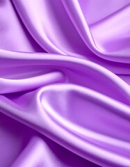 Obraz premium Draped lavender satin fabric showing soft folds and ripples