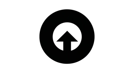 Abstract Dark Circular Logo, Glowing Emblem, Tech Icon PNG stock asset