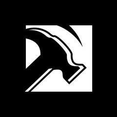 hammer logo, construction, home repair services, symbol, icon, illustration, home, service, repair, maintenance, work, house, worker, man, handyman, construction, professional, male, repairman, equipm