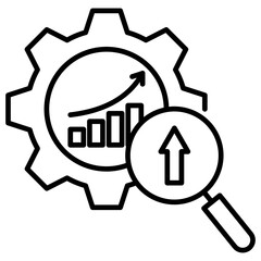 Productivity Analysis Outline Icon