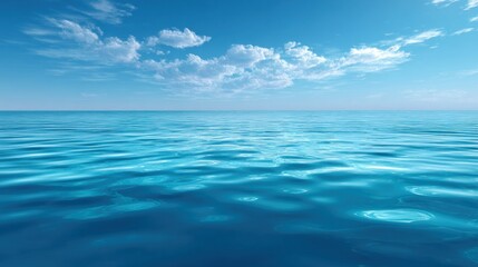 Fototapeta premium Calm ocean waters under a cloudy sky