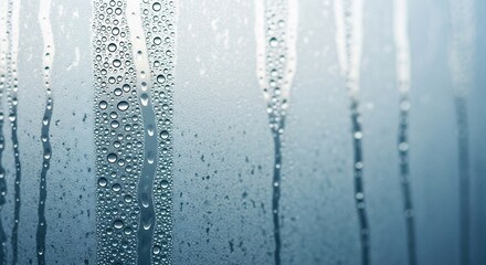 Condensation droplets and streaks on a translucent surface
