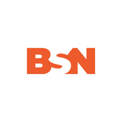 Letter B S N monogram Logo Icon Vector