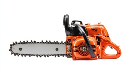 Naklejka premium Orange chainsaw