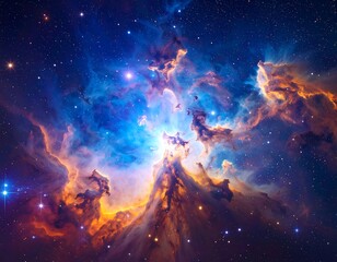 Cosmic nebula display