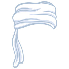 White Turban Headdress Drawing Illustration