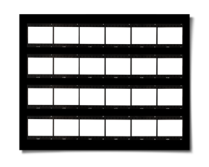 35ミリフィルムのコンタクトシートの画像合成用テンプレート