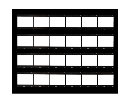 35ミリフィルムのコンタクトシートの画像合成用テンプレート
