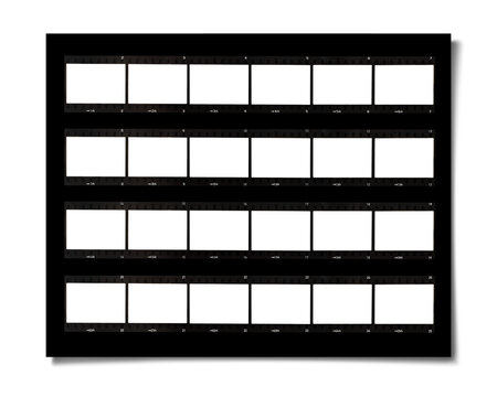 35ミリフィルムのコンタクトシートの画像合成用テンプレート