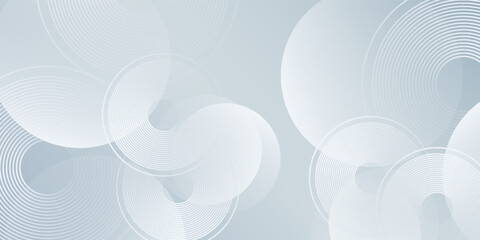 Modern gray modern background with circle elements abstract simple design art