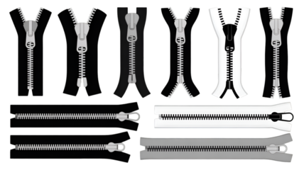 Assortment of Zipper Designs and Styles