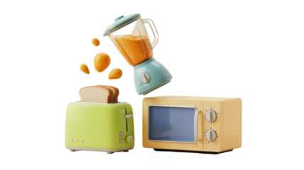 Breakfast Appliances: Toaster, Blender, and Microwave