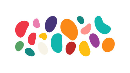 Colorful abstract organic shapes blob